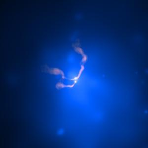 A composite image of the galaxy cluster Abell 400.