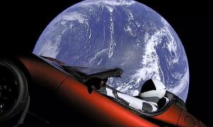 It's hard to believe this is an actual image of a car in space.