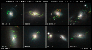Extended gas in active galaxies. Credit: NASA/ESA