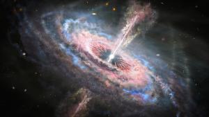 An artist’s impression of a quasar.