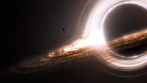 The black hole Gargantua in the movie Interstellar.