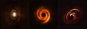 Three protoplanetary disks captured by ESO’s Very Large Telescope.