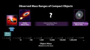 Sizes of known black holes.