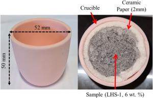 A crucible that could be used to extract water from Lunar regolith.