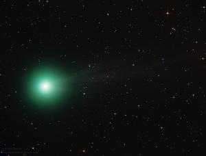 The green glow of comet Lovejoy.