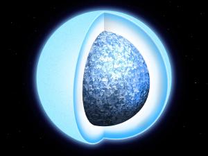 Artist illustration of crystals forming within a white dwarf.