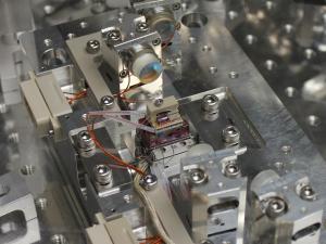 A close up of LIGO's quantum squeezer.