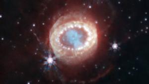 SN 1987a as seen by JWST's Near-Infrared Camera.