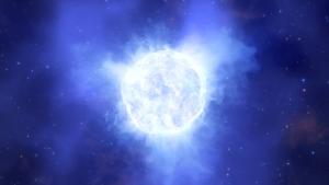 Artist view of a blue variable star.