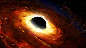 Illustration of a black hole growing at an extremely fast (super-Eddington) rate.