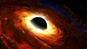 Illustration of a black hole growing at an extremely fast (super-Eddington) rate.