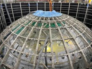 Jiangmen Underground Neutrino Observatory (JUNO) under construction.