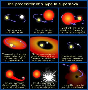 Single progenitor of a Type Ia Supernova.