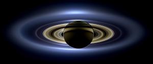 Saturn as seen from beyond its orbit.