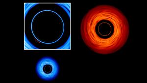 Each accretion disk holds a reflection of the other.