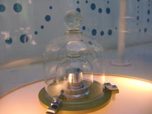 The International Prototype Kilogram, aka Le Grand K stored in a vault in Paris.
