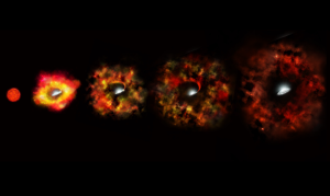 Artist illustration of a failed supernova.
