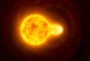 Artist view of a yellow supergiant.