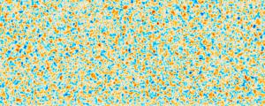 Fluctuations in the cosmic microwave background.