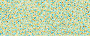 Fluctuations in the cosmic microwave background.