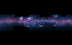 Spectacular view of the Milky Way as seen at submillimeter wavelengths.