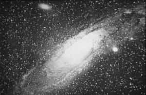 First photograph of the Great Andromeda Nebula<br>by Isaac Roberts, 1899.
