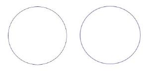 A perfect circle (left) compared to Earth's orbit (right).