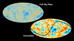 Anomalies in the cosmic microwave background.