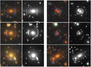 Examples of lensed galaxies discovered by DECaLS, and confirmed by Hubble.