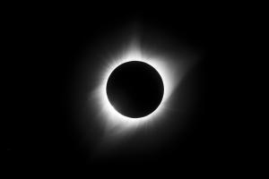 The Sun’s corona is seen during the total solar eclipse over Casper, Wyo., on 21 August 2017.