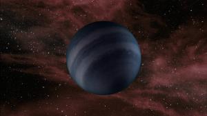 An artist's conception of a free-floating brown dwarf.