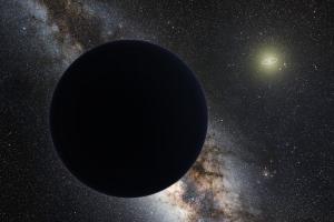 Artist's impression of a hypothetical Planet Nine. Neptune's orbit rings the Sun.