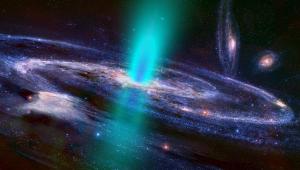 Concept image of a galactic quasar.