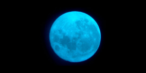 A fake image of a blue moon.
