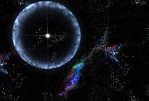 Artist view of a supernova explosion.