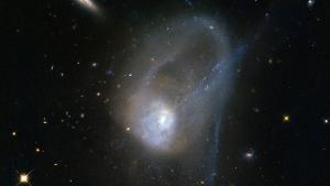 A pair of disc galaxies in the late stages of a merger.