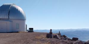 Piles of stones at the Gemini South observatory.