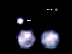 The best Hubble image of Pluto and Charon.