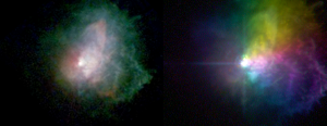 Polarized view of a star.