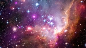 Stars at the center of the Small Magellanic Cloud.