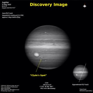 The discovery image of the new storm.