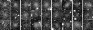 A gallery of several ultra-diffuse galaxies discovered in the Perseus galaxy cluster.
