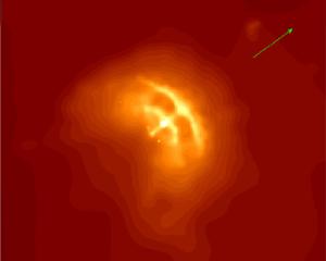 X-ray image of the Vela pulsar.