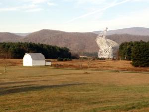The 100-meter radio telescope at Green Bank Observatory.