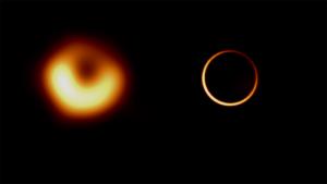 The EHT image of M87/* compared to its photon ring.