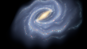 Artist's view of ripples on the edge of the Milky Way.