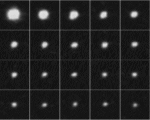 Captured frames of the impact flash.