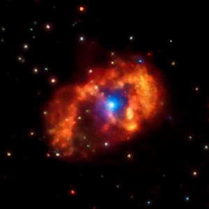 Eta Carinae as seen in X-ray light.