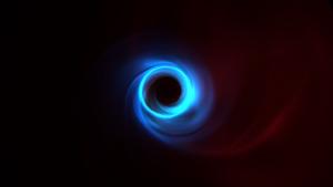 Simulation of M87 black hole showing the motion of plasma as it swirls around the black hole.