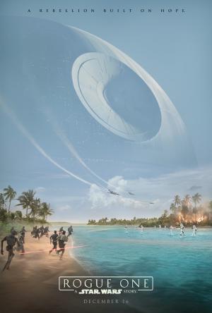 The Death Star looms large in the Rogue One poster.